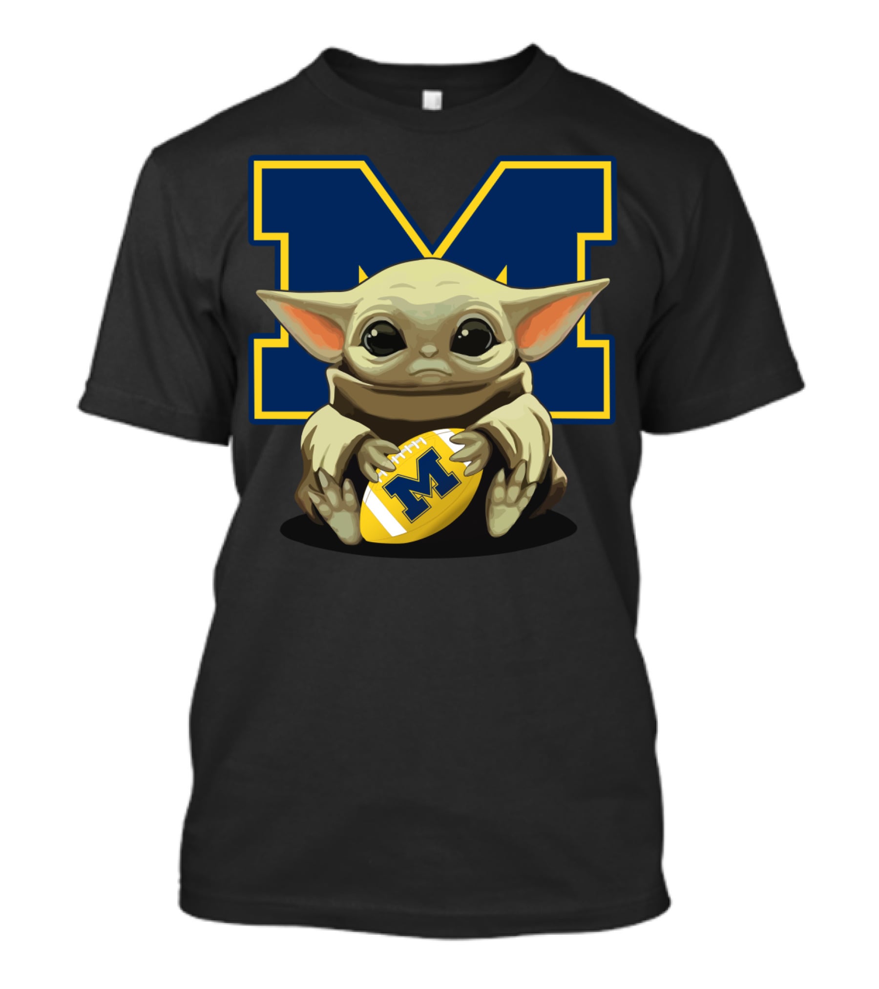 Yoda Baby Michigan Wolverines Football T-Shirt