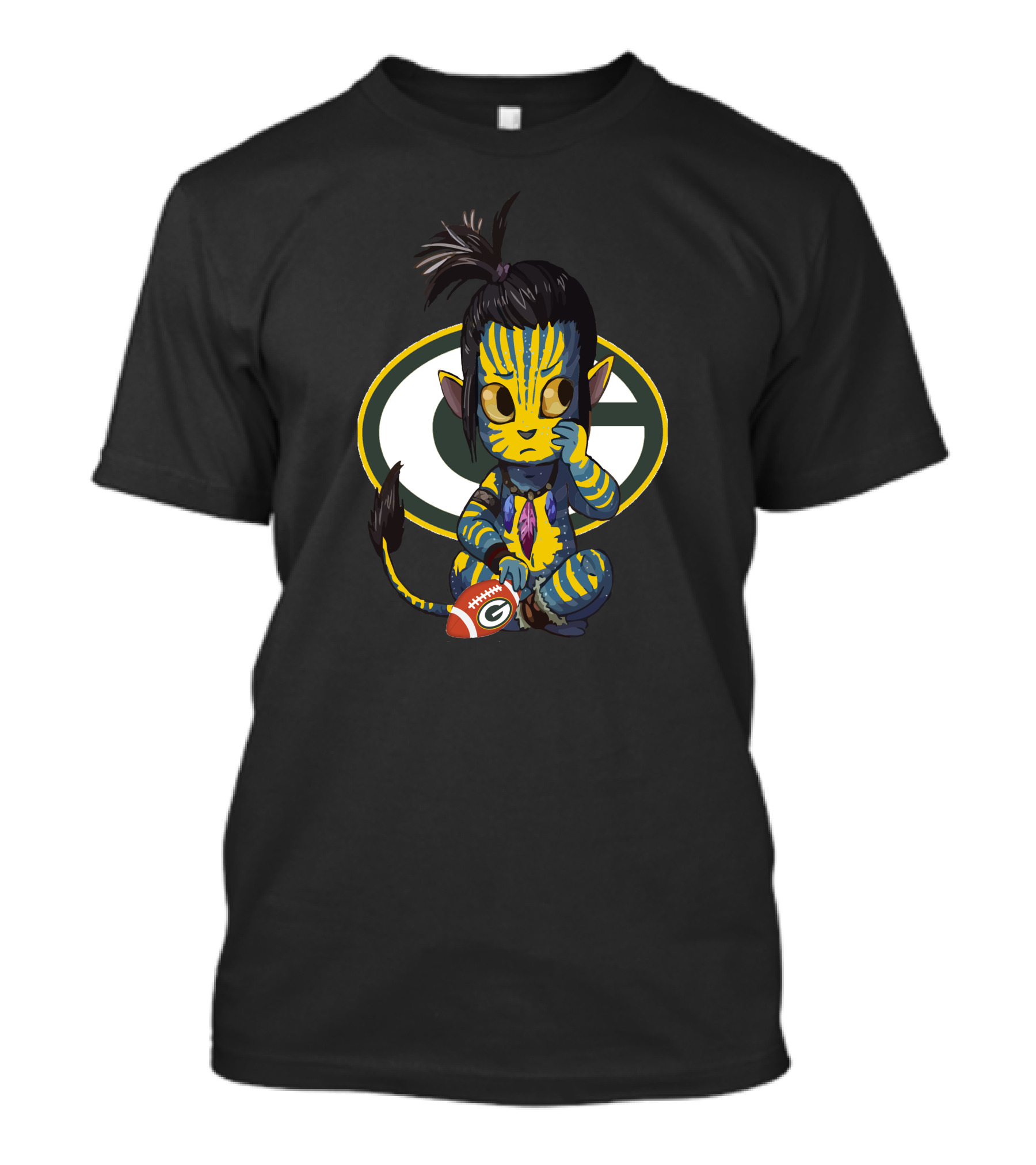 Avatar Packers Cute Football Character With Green Bay T-Shirt