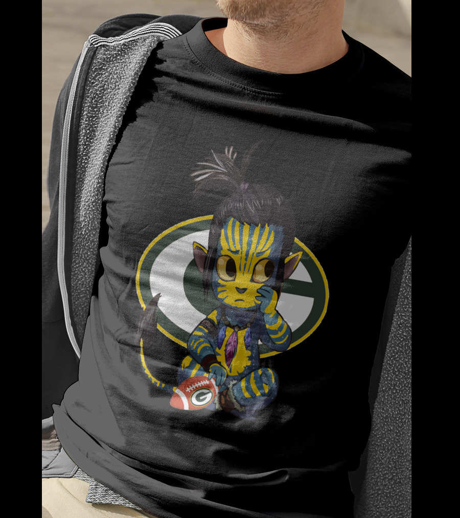 Avatar Packers Cute Football Character With Green Bay T-Shirt