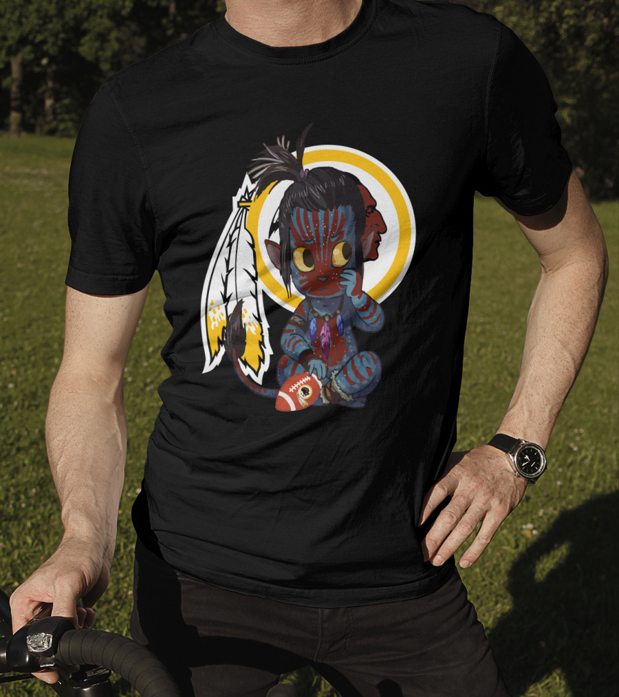 Avatar Redskins Football Character With Feathers And Face Paint T-Shirt