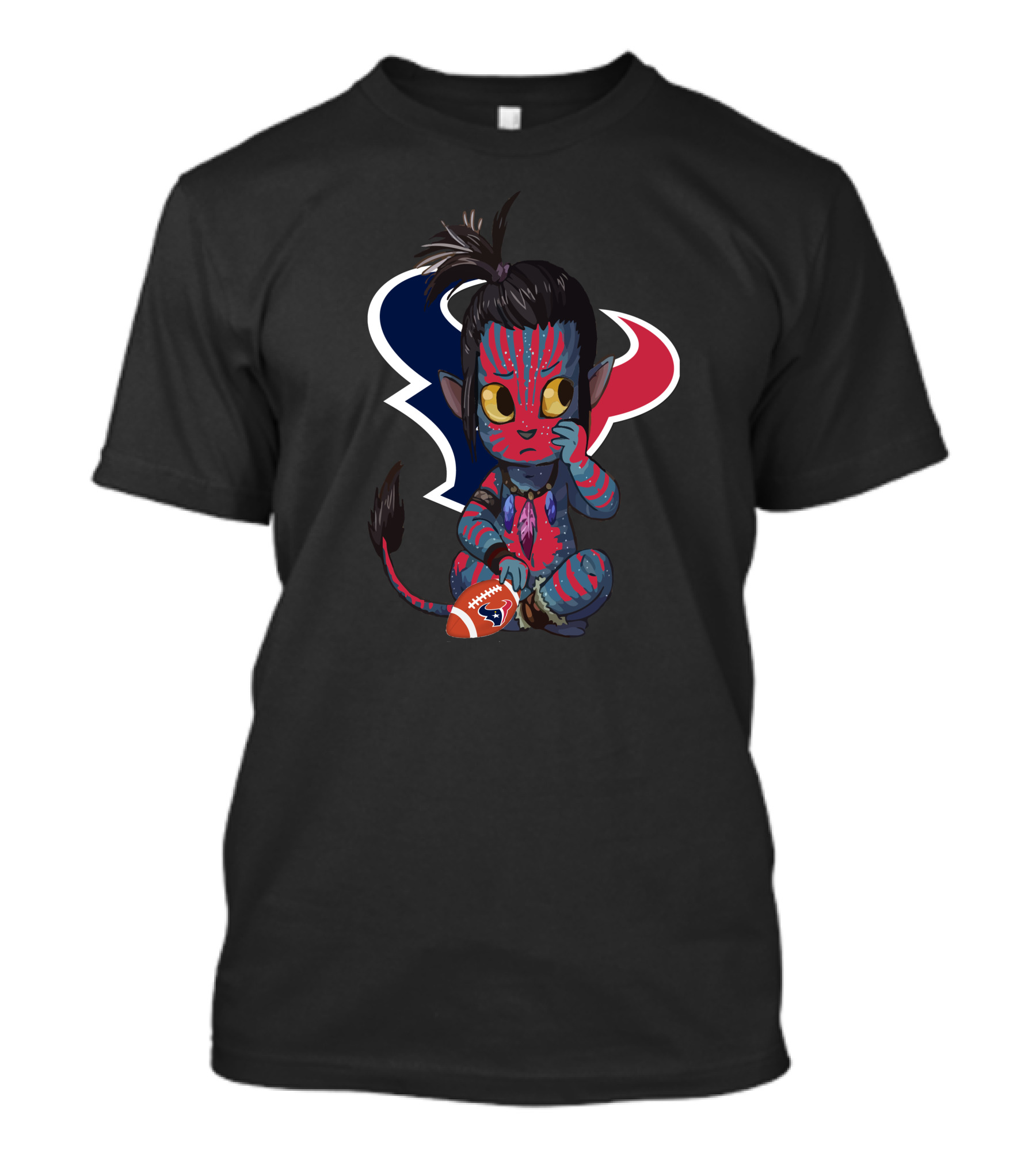 AVATAR TEXANS Houston Football Na'vi Crossover Character T-Shirt