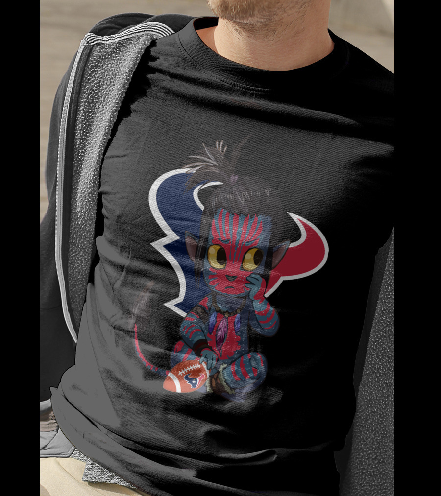 AVATAR TEXANS Houston Football Na'vi Crossover Character T-Shirt