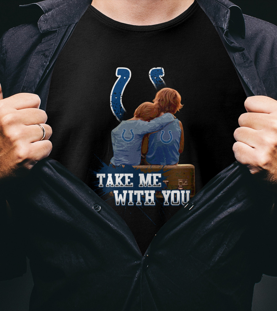 Take Me With You Colts Horseshoe Emblem Kids Embrace T-Shirt