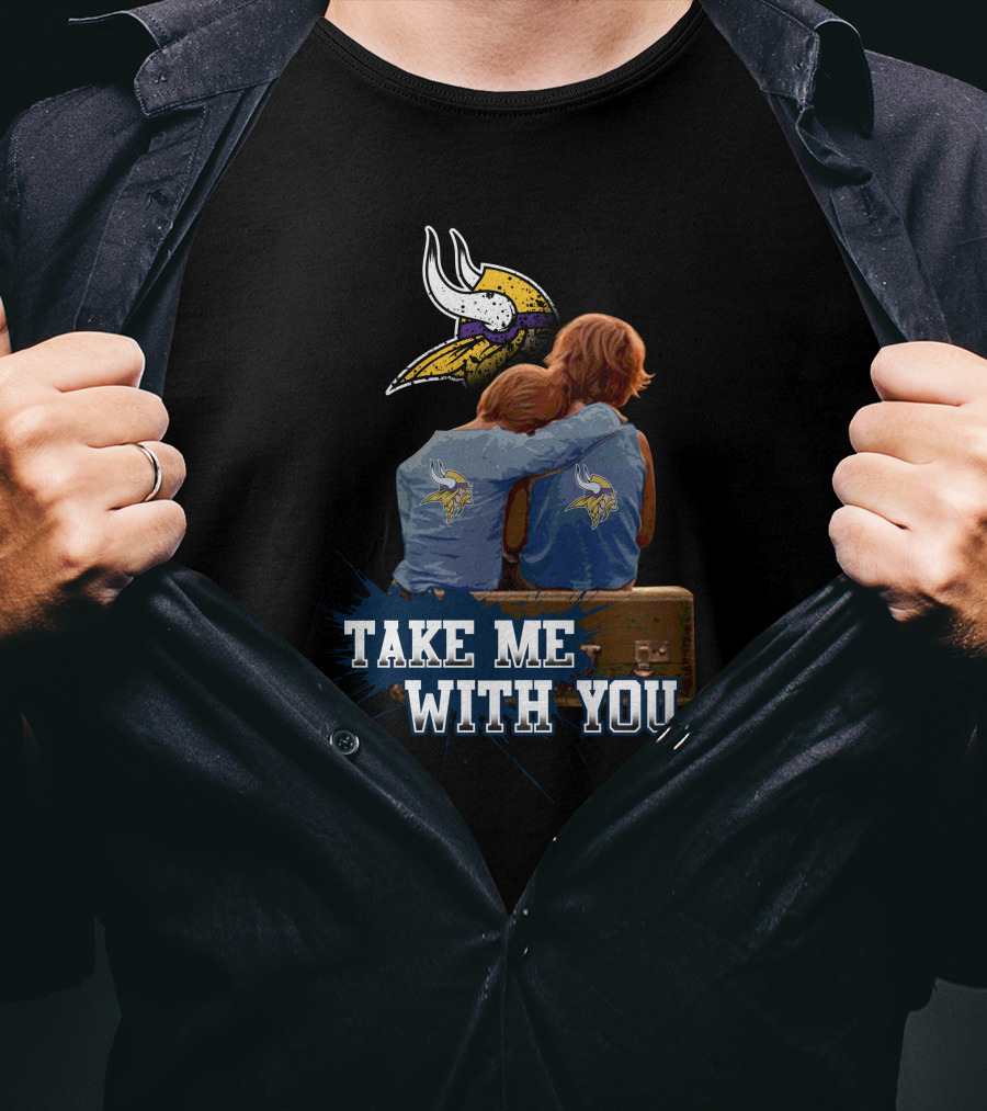 Vikings Take Me With You Helmet And Kids Embrace T-Shirt