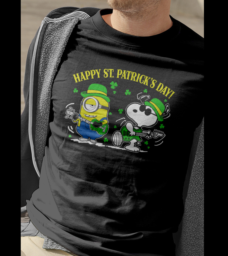 Happy St. Patrick's Day Snoopy Minion Party T-Shirt