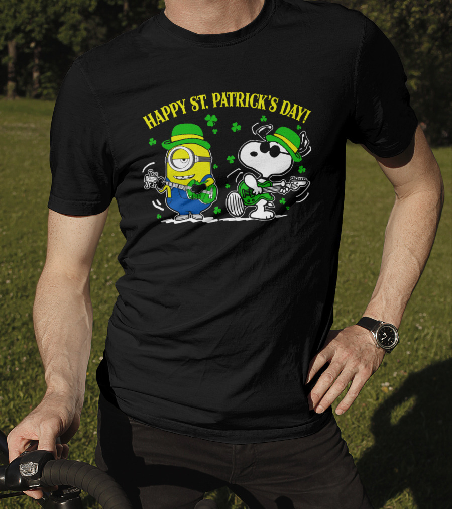 Happy St. Patrick's Day Snoopy Minion Party T-Shirt