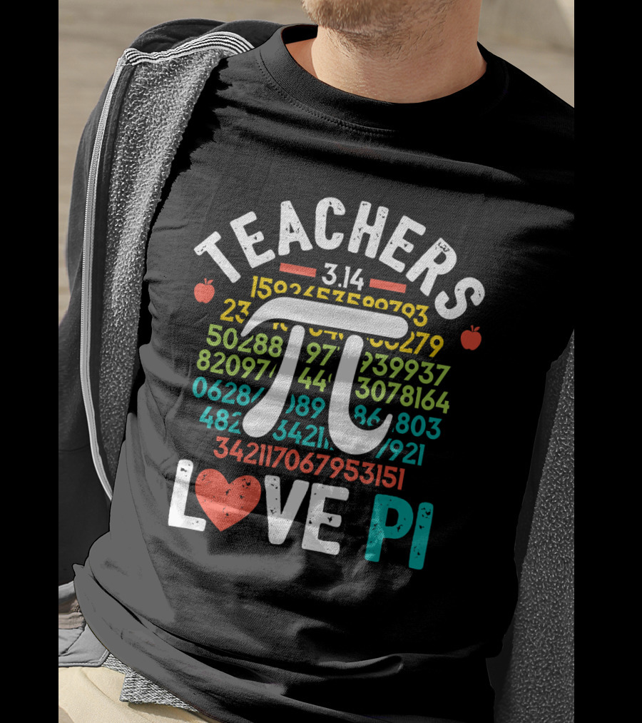 Teachers Love Pi 3.14 Mathematics Geek T-Shirt