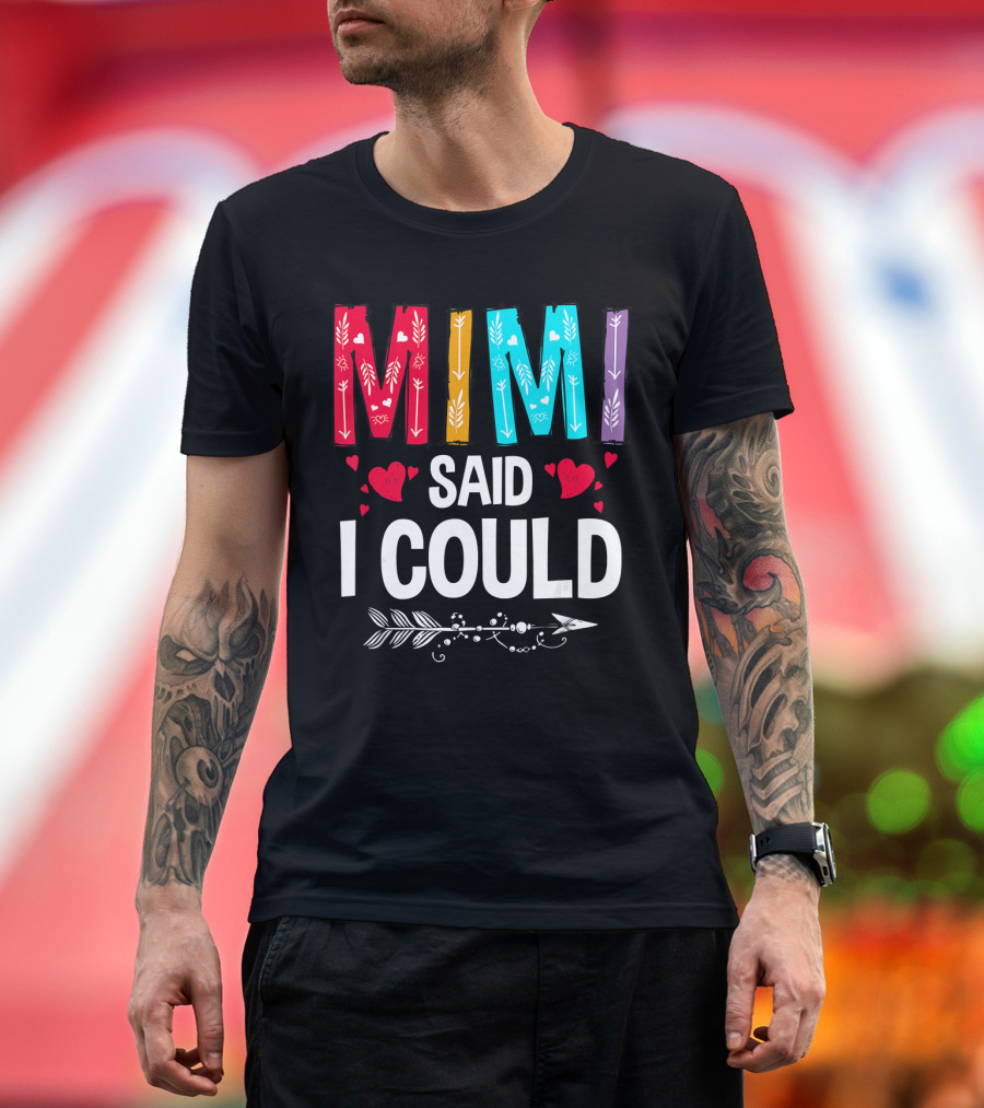 Mimi Said I Could Colorful Arrow Hearts T-Shirt