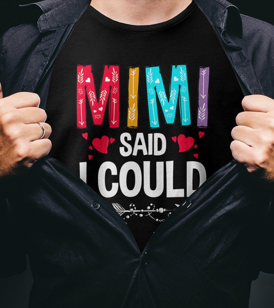 Mimi Said I Could Colorful Arrow Hearts T-Shirt