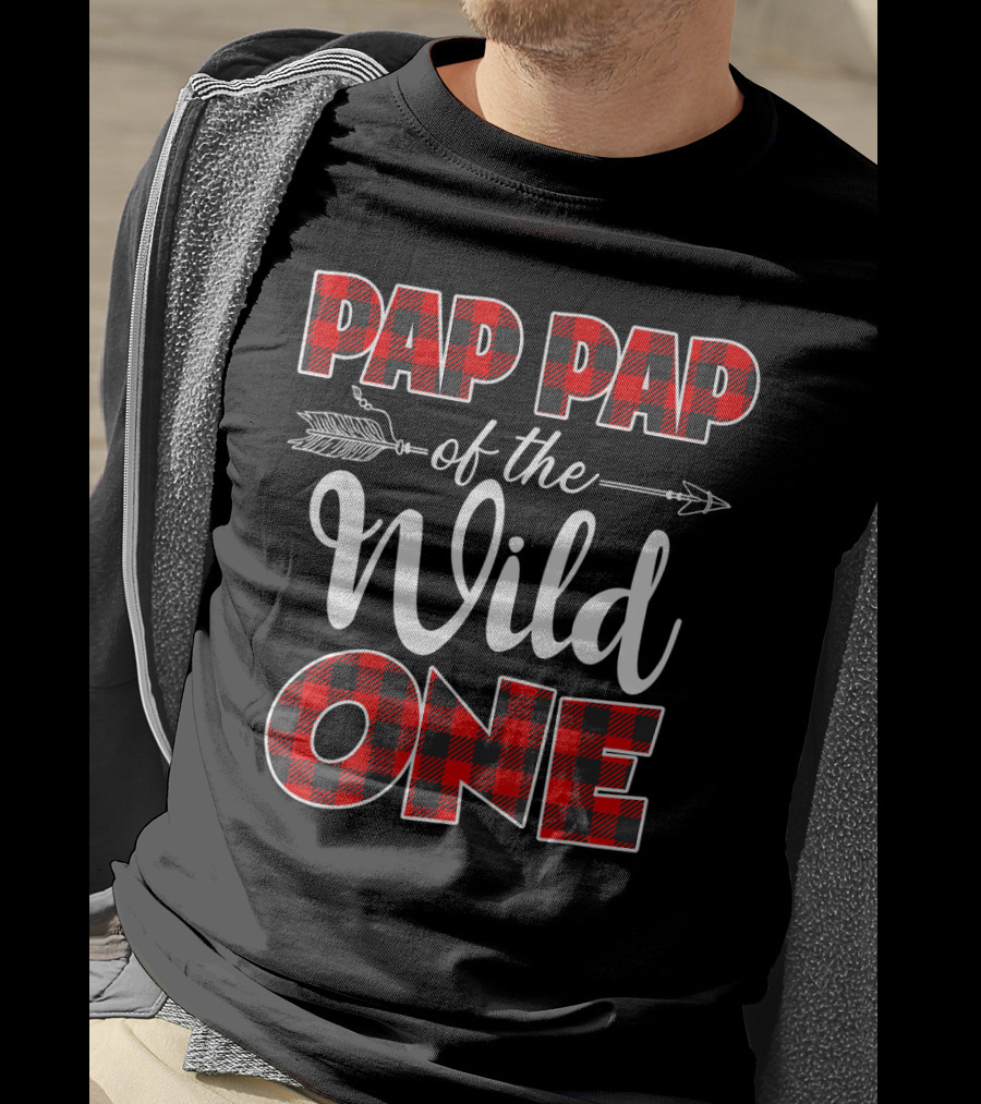 Pap Pap Of The Wild One Plaid Arrows And Buffalo Check T-Shirt