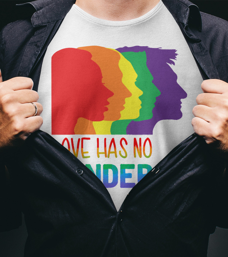 LOVE HAS NO GENDER Unconditional Love Multicolor T-Shirt