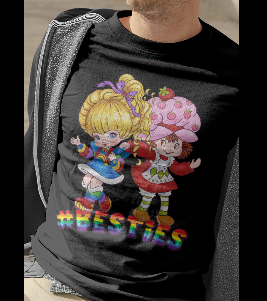 BESTIES Rainbow Brite Strawberry Shortcake T-Shirt