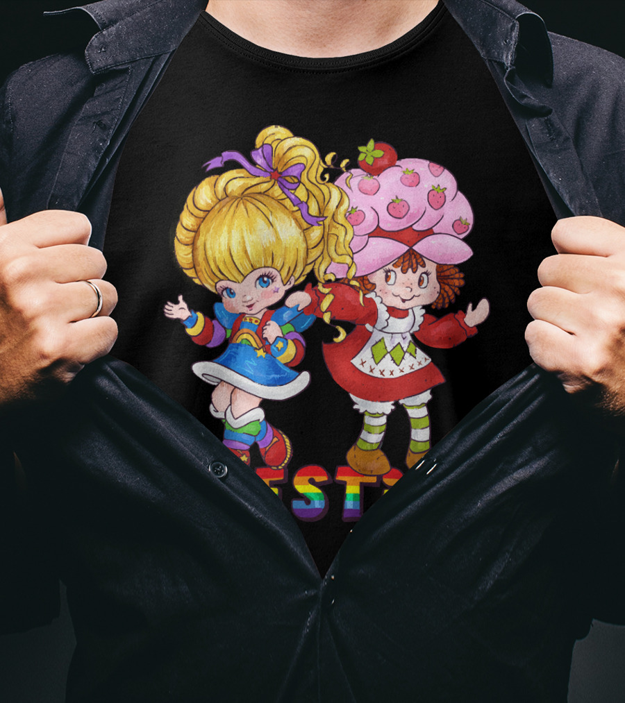BESTIES Rainbow Brite Strawberry Shortcake T-Shirt