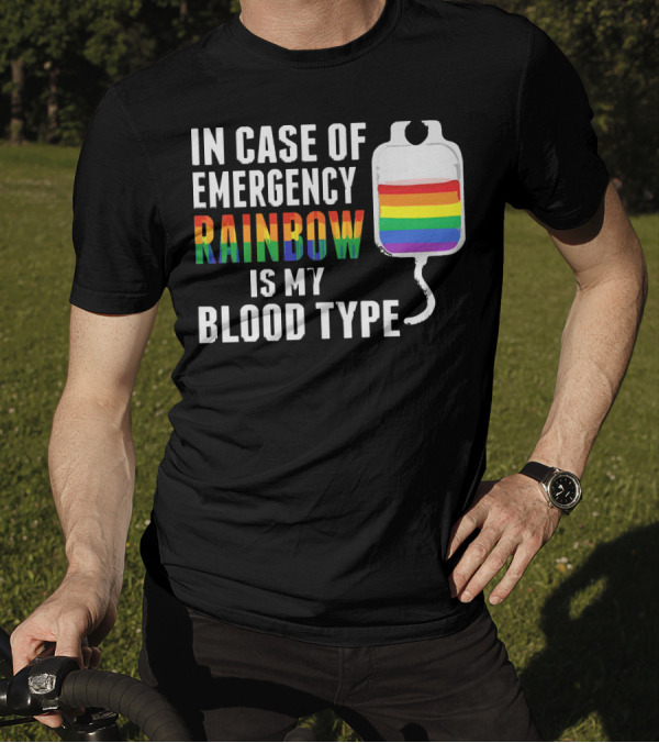 In Case Of Emergency Rainbow Blood Type Bag T-Shirt