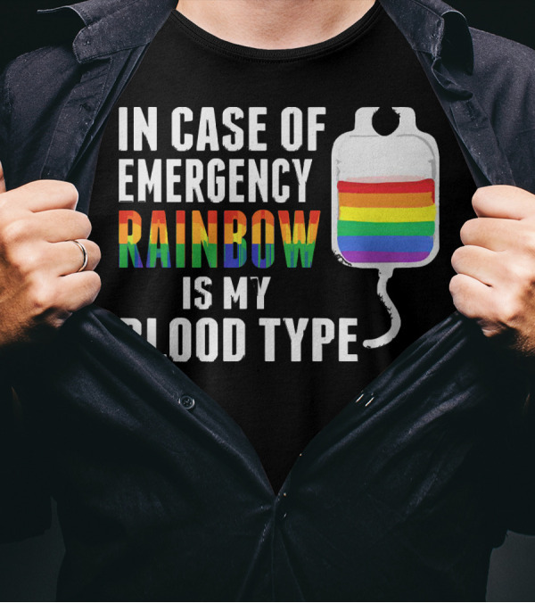 In Case Of Emergency Rainbow Blood Type Bag T-Shirt