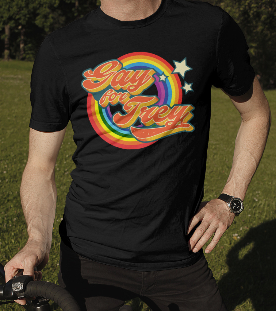 Gay For Trey Phish Rainbow Stars T-Shirt