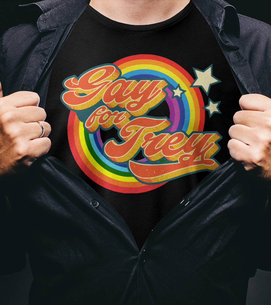 Gay For Trey Phish Rainbow Stars T-Shirt