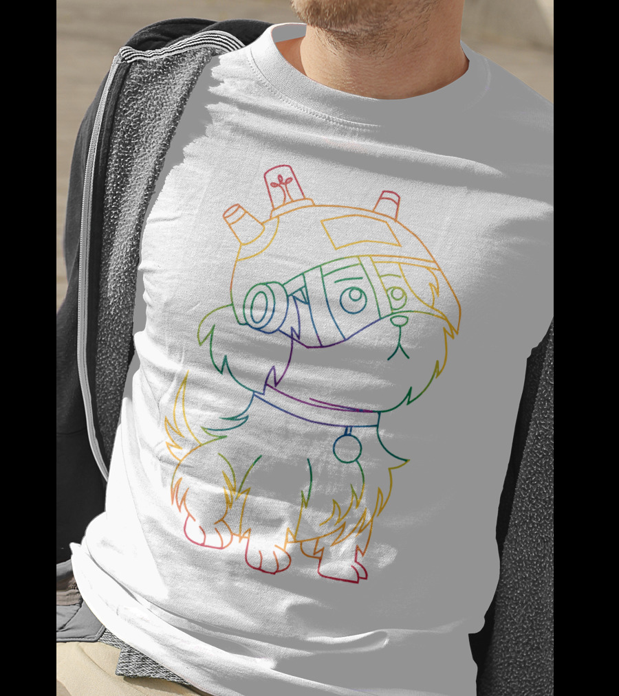 Rainbow Snowball Rick And Morty Pupper AI Helmet T-Shirt