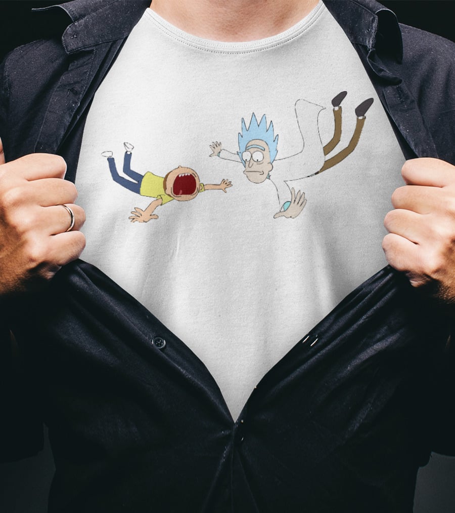 Rick And Morty Falling Adventure T-Shirt