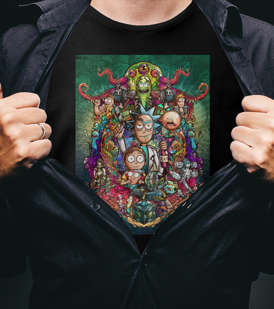 Buckle Up Morty Adventure With Rick And Multiverse Creatures T-Shirt