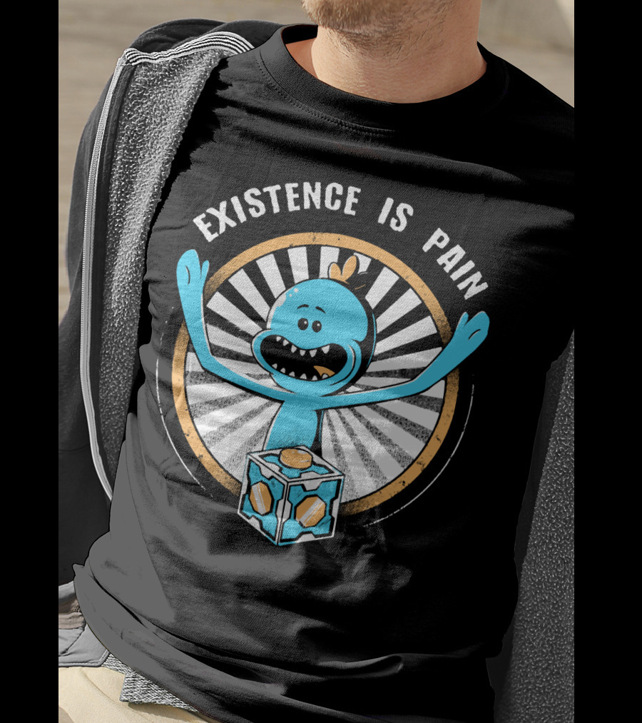 Existence Is Pain Mr. Meeseeks Rick And Morty Cube T-Shirt
