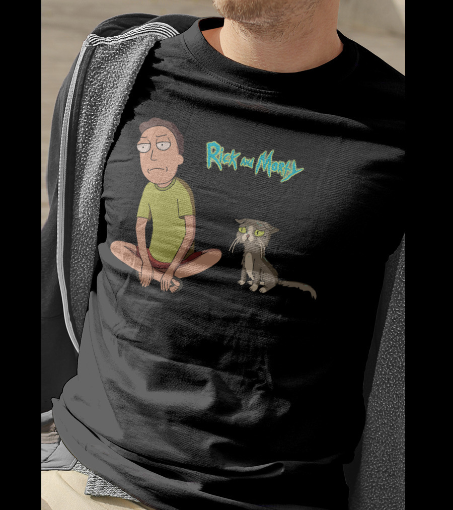 Rick And Morty Jerry And The Talking Cat T-Shirt