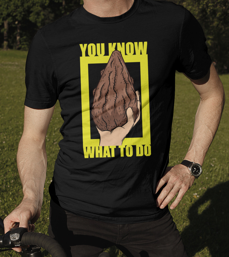 Morty Mega Seeds You Know What To Do Hand Holding Brown Seed T-Shirt