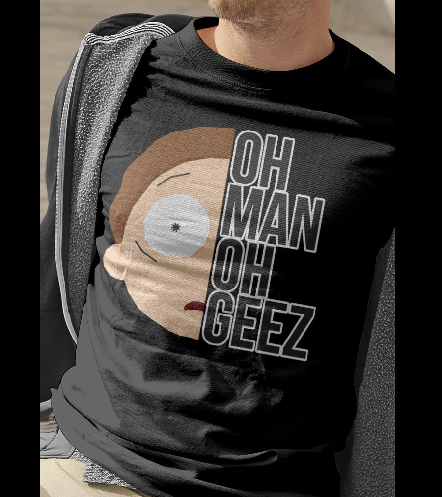 Oh Man Oh Geez Morty Split Face T-Shirt
