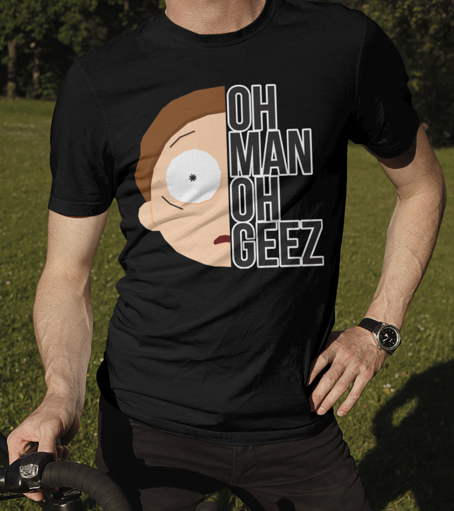 Oh Man Oh Geez Morty Split Face T-Shirt