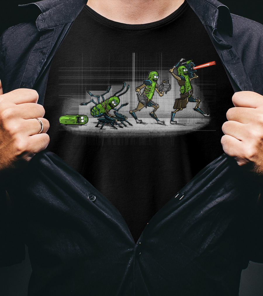 Pickle Evolution Rick And Morty Inspired T-Shirt