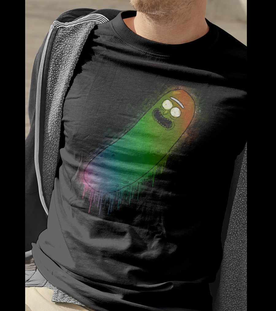 Pickle Rick Rainbow Drip Street T-Shirt