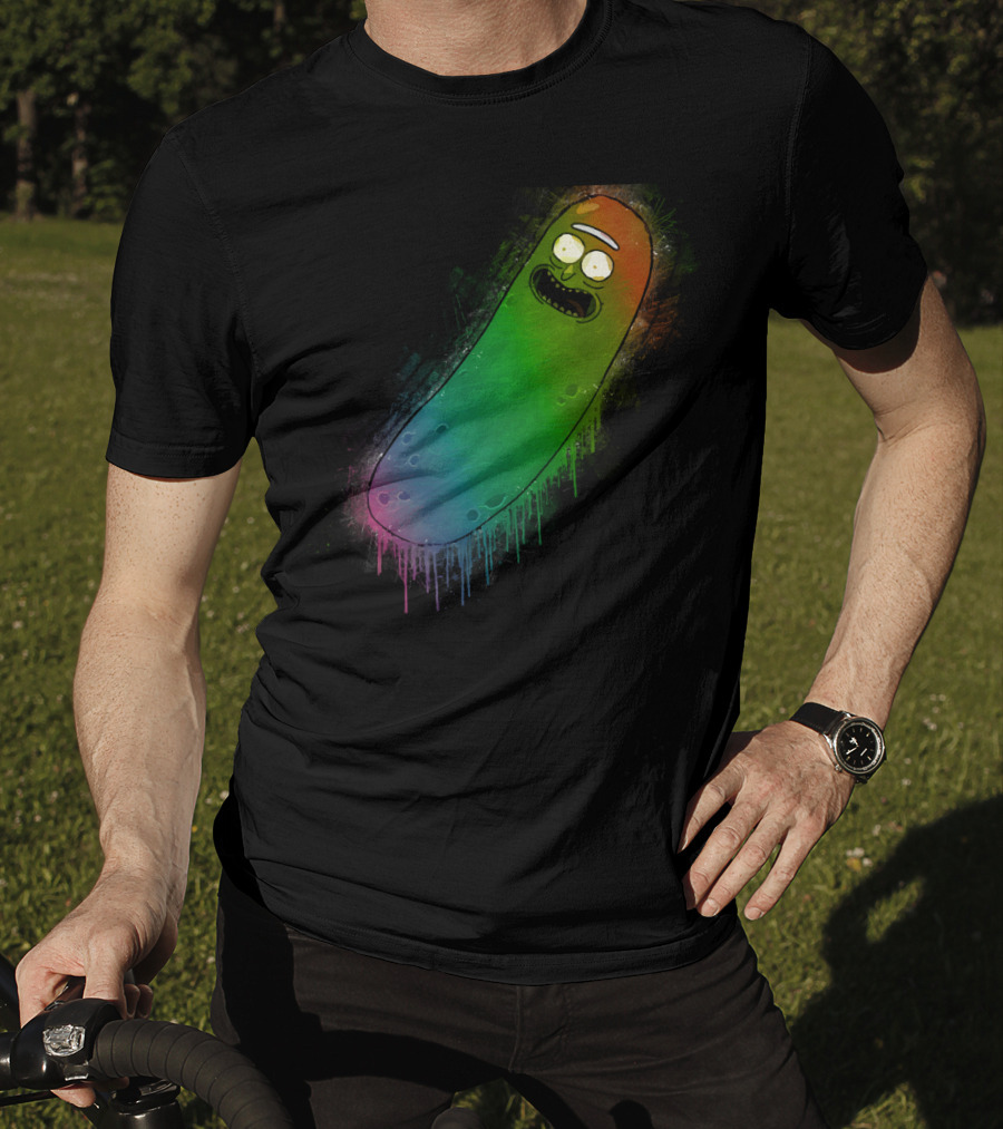 Pickle Rick Rainbow Drip Street T-Shirt