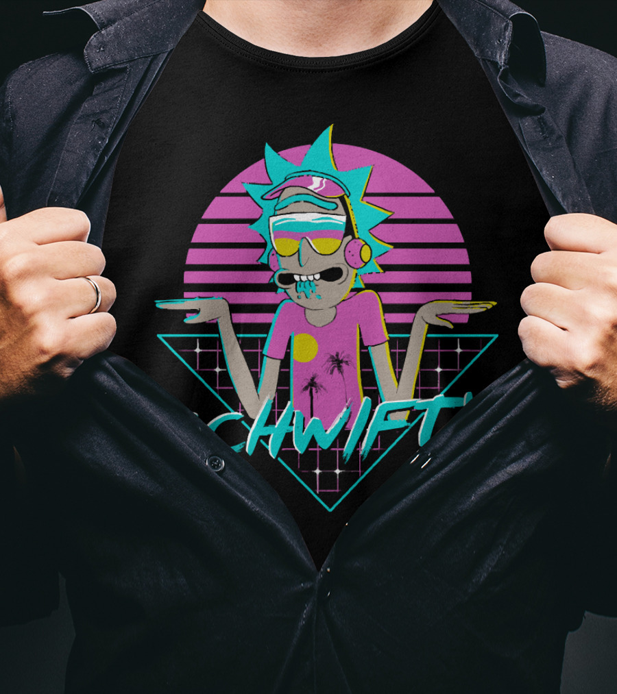 Schwifty Retro Neon 80s Aesthetic Rad T-Shirt