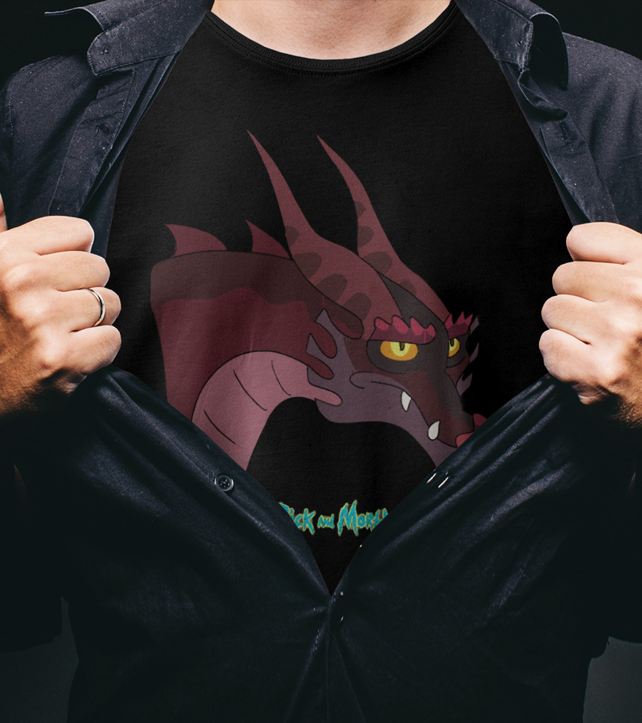 Rick And Morty Dragon Head T-Shirt
