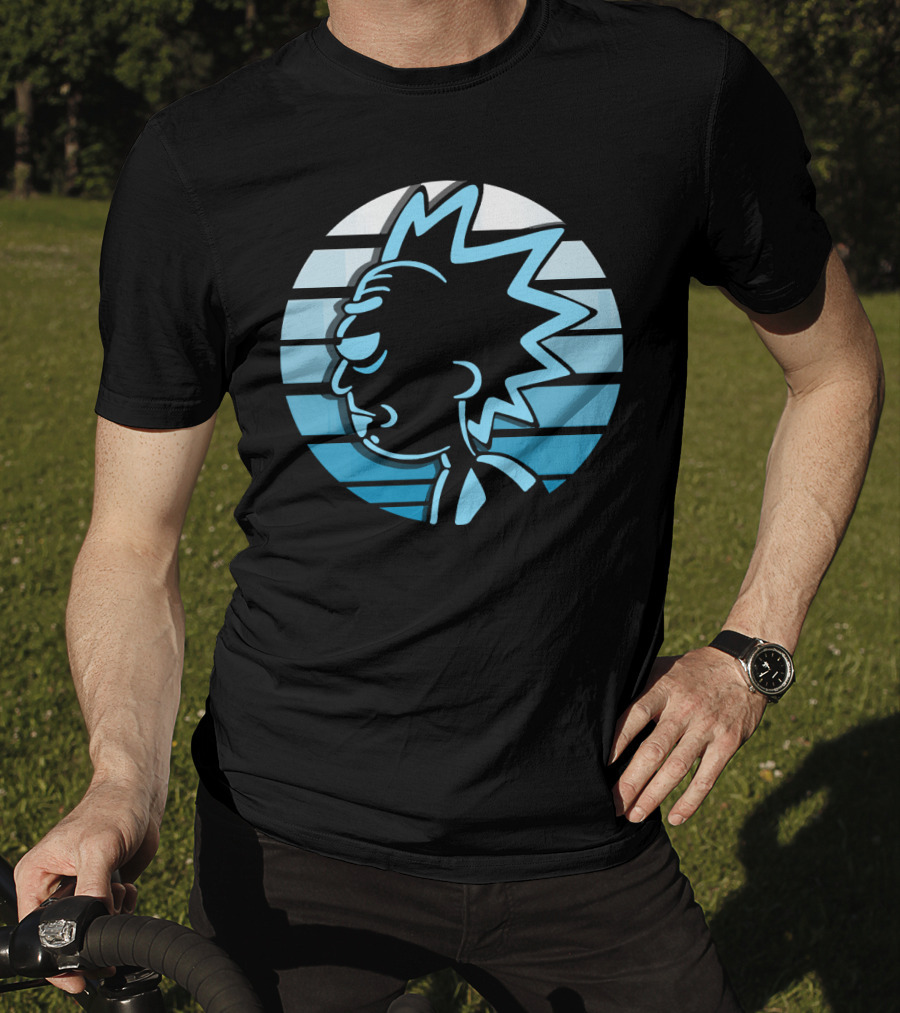 Rick Sanchez Profile Neon Stripes T-Shirt