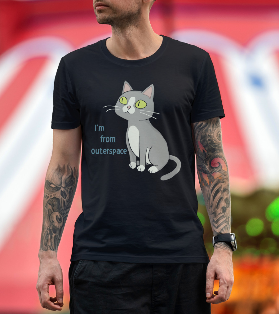 I'm From Outerspace Cat Rick and Morty T-Shirt