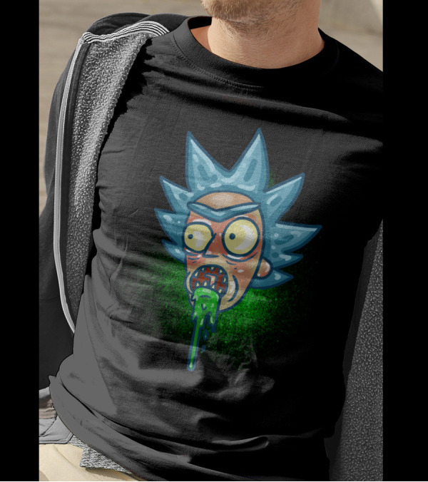 Specific To Rick And Morty Burp Green Slime Face T-Shirt