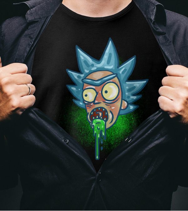 Specific To Rick And Morty Burp Green Slime Face T-Shirt