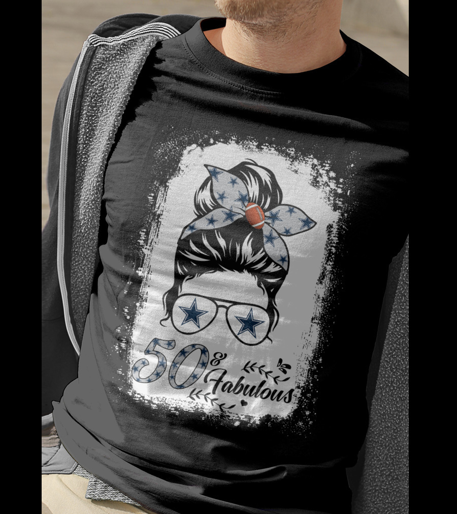 50 And Fabulous Football Stars Birthday T-Shirt