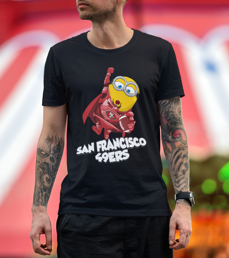 San Francisco 49ers Minion Superhero Football T-Shirt