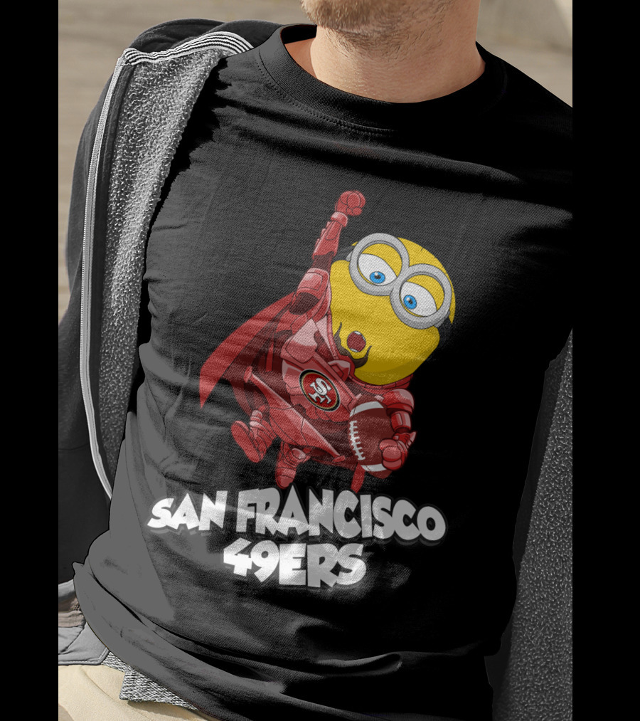 San Francisco 49ers Minion Superhero Football T-Shirt