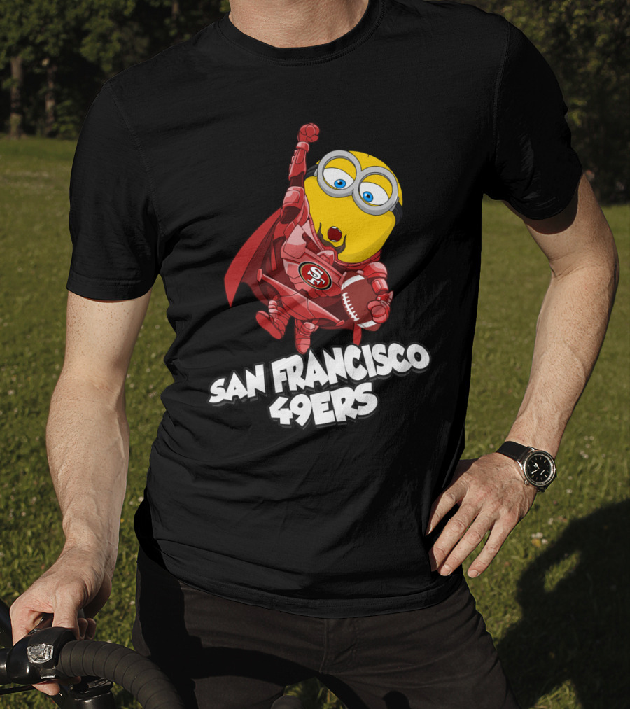 San Francisco 49ers Minion Superhero Football T-Shirt