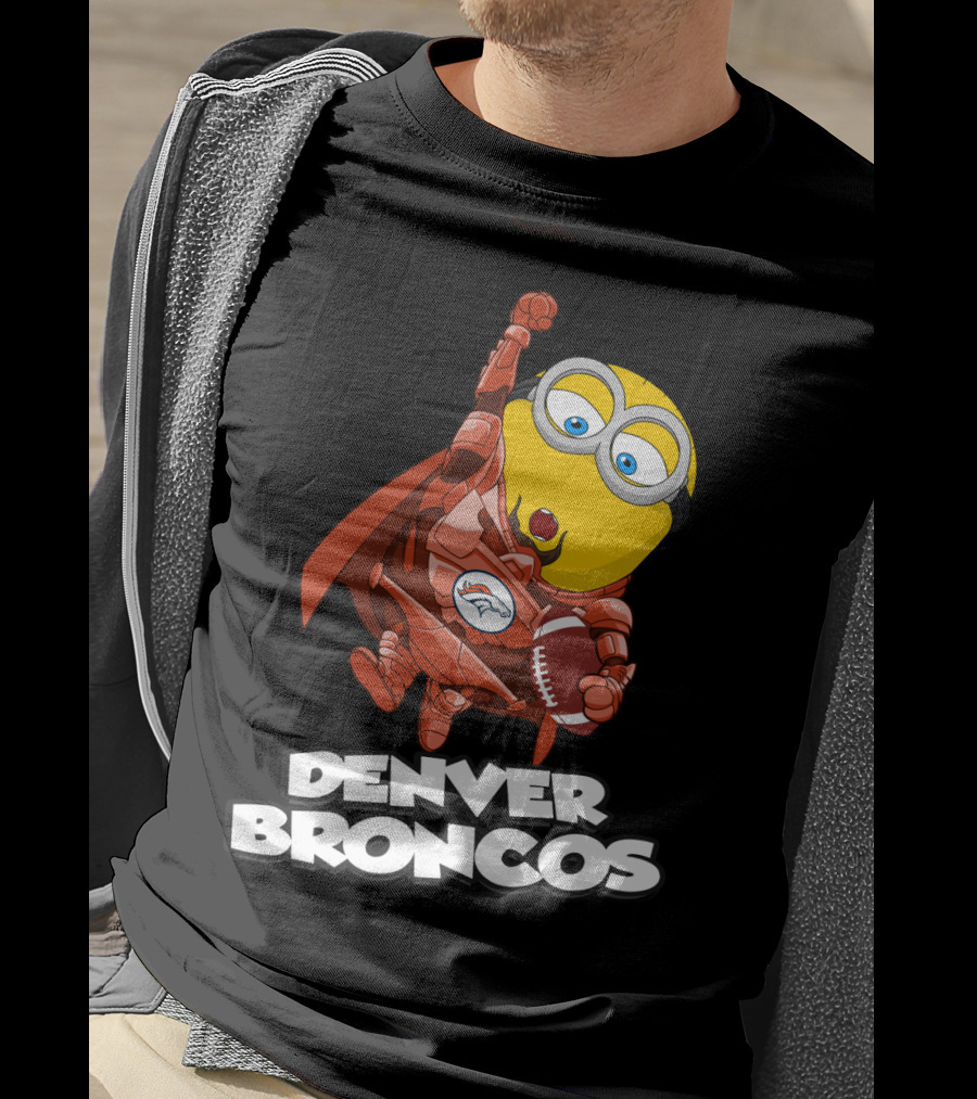 Denver Broncos Minion Superhero Football Character T-Shirt