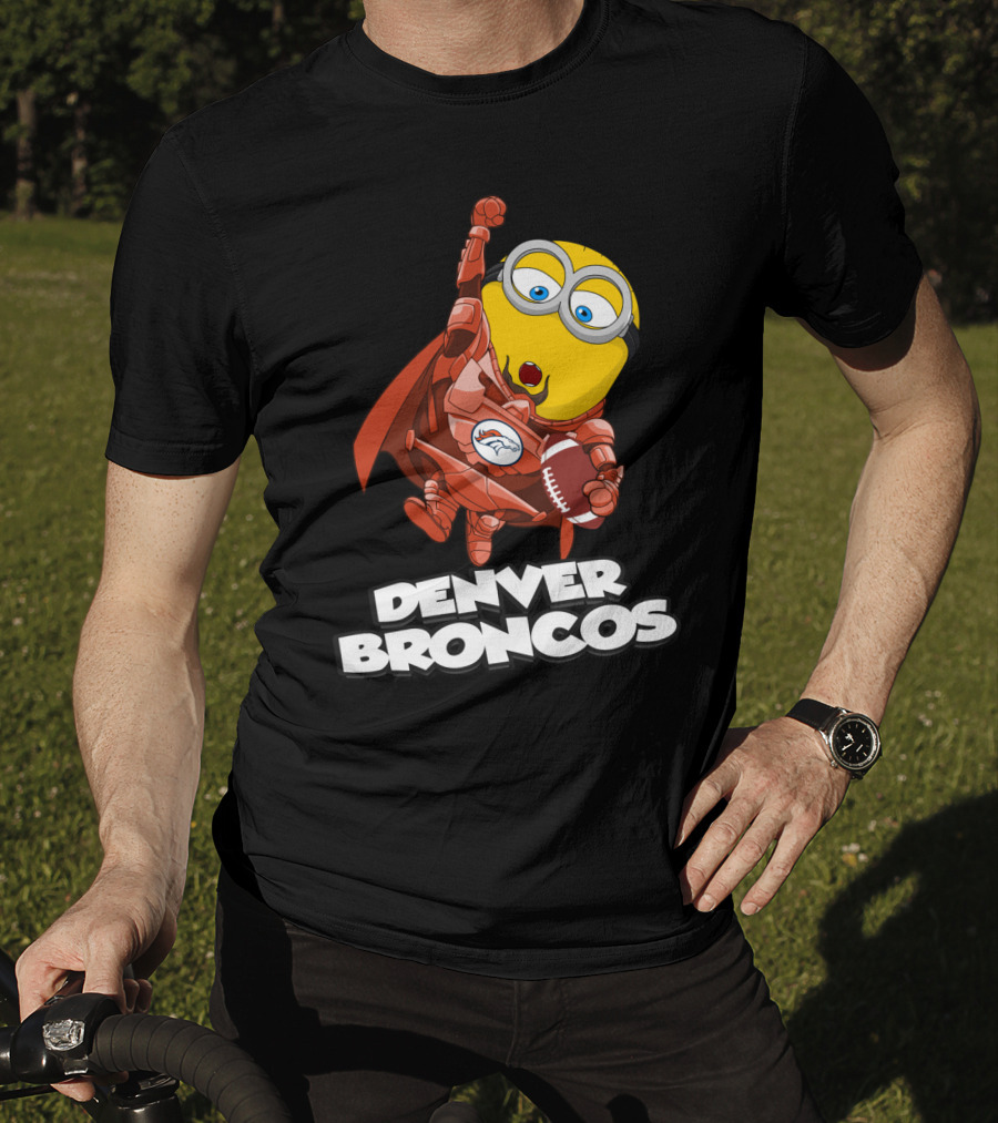 Denver Broncos Minion Superhero Football Character T-Shirt