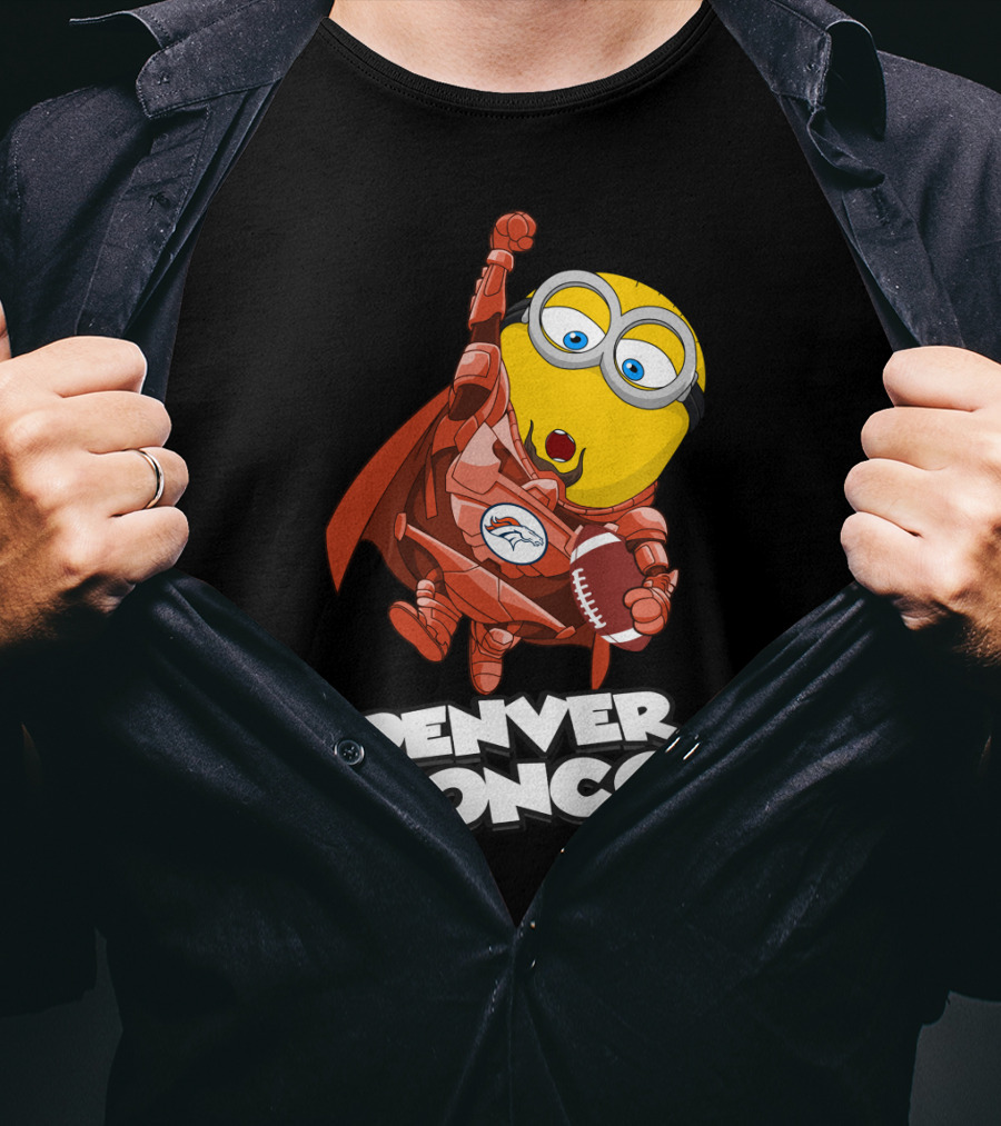 Denver Broncos Minion Superhero Football Character T-Shirt