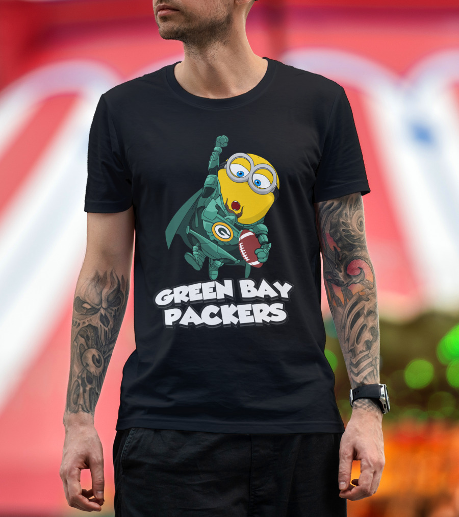 Green Bay Packers Minion Football Crossover T-Shirt
