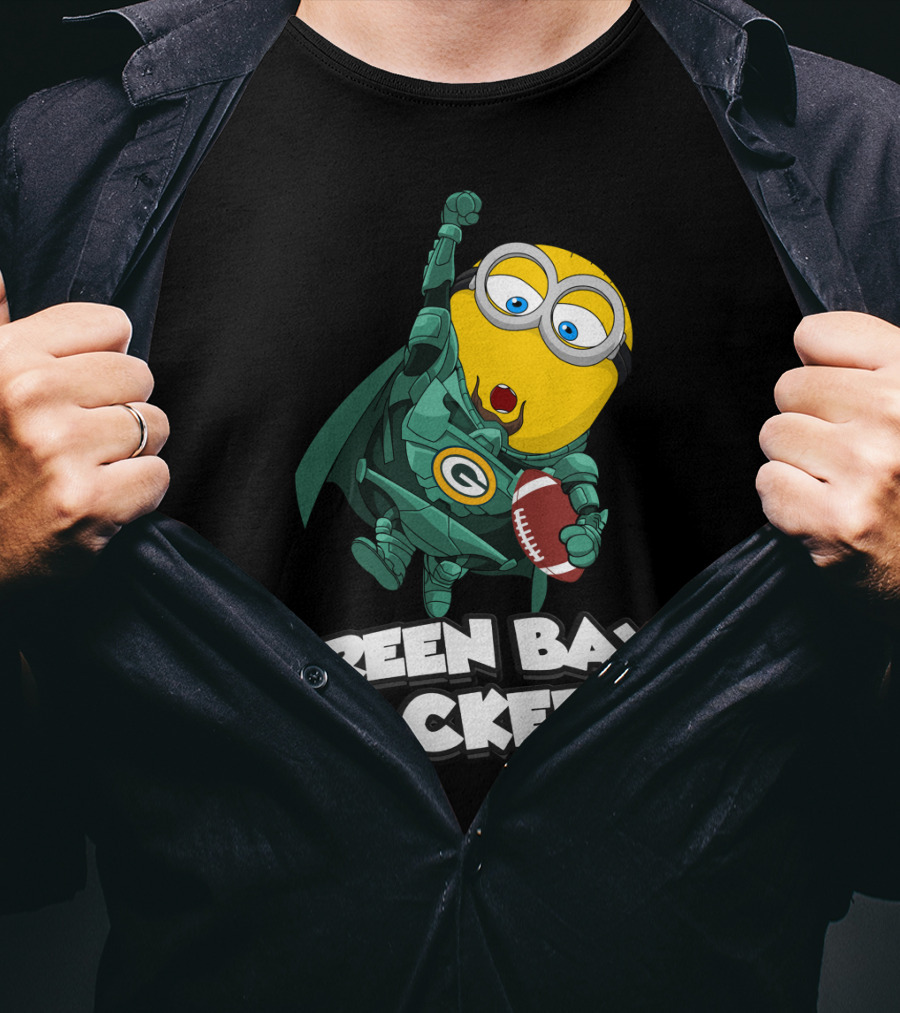 Green Bay Packers Minion Football Crossover T-Shirt