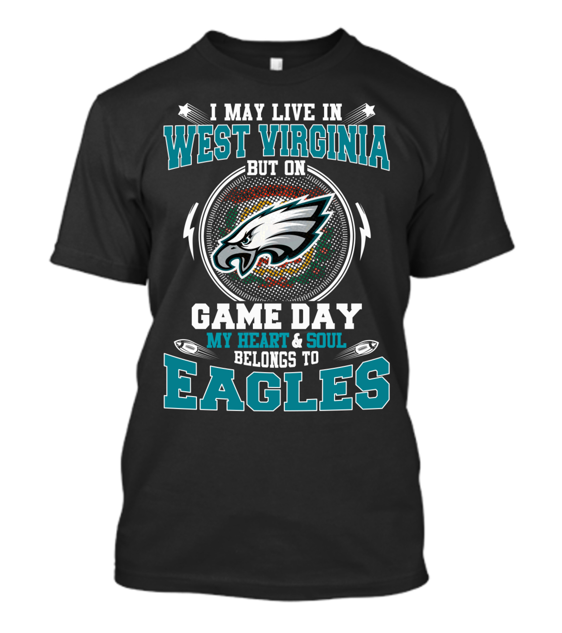 West Virginia Game Day My Heart & Soul Belongs To Eagles T-Shirt