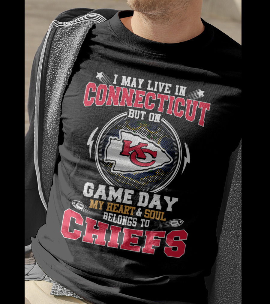 Connecticut Game Day My Heart And Soul Belongs To Chiefs T-Shirt