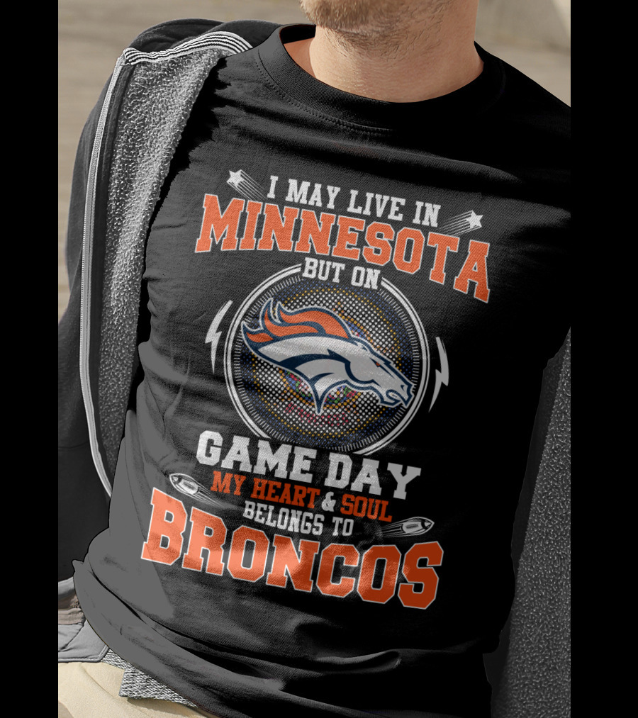 Minnesota Broncos Heart And Soul Game Day T-Shirt